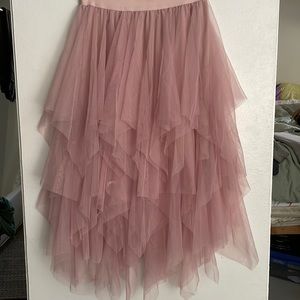 Rose pink tulle skirt, brand new never worn.